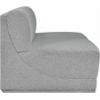 Meridian Furniture Ollie Grey Boucle Fabric Modular Sofa