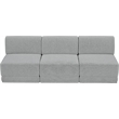 Meridian Furniture Ollie Grey Boucle Fabric Modular Sofa