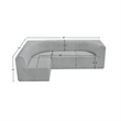 Meridian Furniture Ollie Grey Boucle Fabric Modular Sectional