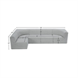 Meridian Furniture Ollie Grey Boucle Fabric Modular Sectional