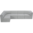 Meridian Furniture Ollie Grey Boucle Fabric Modular Sectional