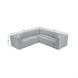 Meridian Furniture Ollie Grey Boucle Fabric Modular Sectional