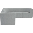 Meridian Furniture Ollie Grey Boucle Fabric Modular Sectional