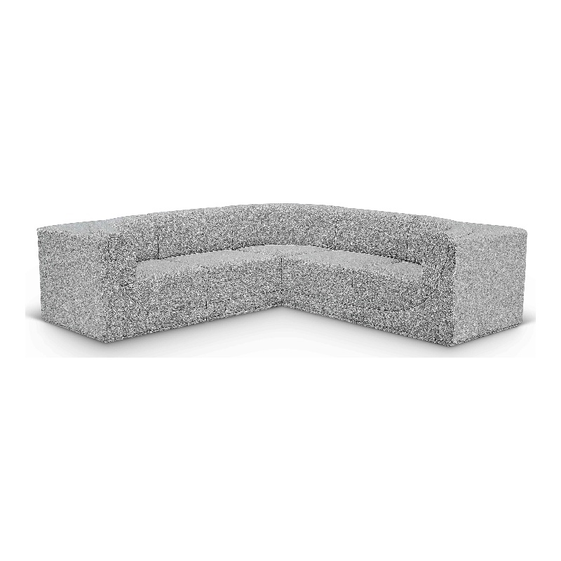 Meridian Furniture Ollie Grey Boucle Fabric Modular Sectional