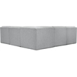Meridian Furniture Ollie Grey Boucle Fabric Modular Sectional