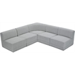 Meridian Furniture Ollie Grey Boucle Fabric Modular Sectional