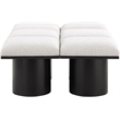 Meridian Furniture Pavilion Cream Boucle Fabric Bench