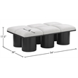 Meridian Furniture Pavilion Cream Boucle Fabric Bench