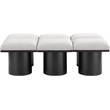 Meridian Furniture Pavilion Cream Boucle Fabric Bench