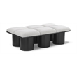 Meridian Furniture Pavilion Cream Boucle Fabric Bench