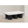 Meridian Furniture Pavilion Cream Boucle Fabric Bench