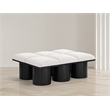 Meridian Furniture Pavilion Cream Boucle Fabric Bench