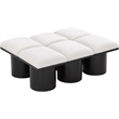 Meridian Furniture Pavilion Cream Boucle Fabric Bench