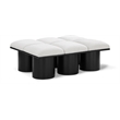 Meridian Furniture Pavilion Cream Boucle Fabric Bench