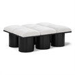 Meridian Furniture Pavilion Cream Boucle Fabric Bench