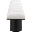 Meridian Furniture Pavilion Cream Boucle Fabric Bench