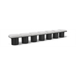 Meridian Furniture Pavilion Cream Boucle Fabric Bench