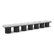 Meridian Furniture Pavilion Cream Boucle Fabric Bench