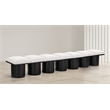 Meridian Furniture Pavilion Cream Boucle Fabric Bench