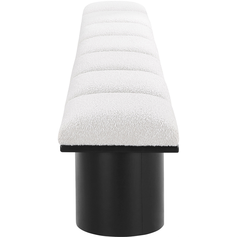Meridian Furniture Pavilion Cream Boucle Fabric Bench