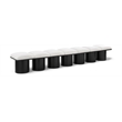 Meridian Furniture Pavilion Cream Boucle Fabric Bench