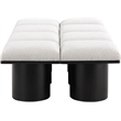 Meridian Furniture Pavilion Cream Boucle Fabric Bench