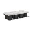 Meridian Furniture Pavilion Cream Boucle Fabric Bench