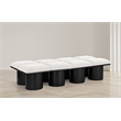 Meridian Furniture Pavilion Cream Boucle Fabric Bench