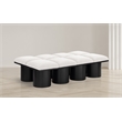 Meridian Furniture Pavilion Cream Boucle Fabric Bench