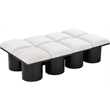 Meridian Furniture Pavilion Cream Boucle Fabric Bench