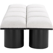 Meridian Furniture Pavilion Cream Boucle Fabric Bench