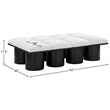 Meridian Furniture Pavilion Cream Boucle Fabric Bench