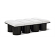 Meridian Furniture Pavilion Cream Boucle Fabric Bench