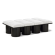 Meridian Furniture Pavilion Cream Boucle Fabric Bench