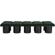 Meridian Furniture Pavilion Green Boucle Fabric Bench