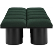 Meridian Furniture Pavilion Green Boucle Fabric Bench