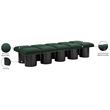 Meridian Furniture Pavilion Green Boucle Fabric Bench