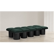 Meridian Furniture Pavilion Green Boucle Fabric Bench