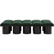 Meridian Furniture Pavilion Green Boucle Fabric Bench