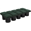 Meridian Furniture Pavilion Green Boucle Fabric Bench