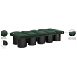Meridian Furniture Pavilion Green Boucle Fabric Bench