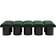 Meridian Furniture Pavilion Green Boucle Fabric Bench