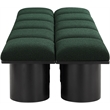 Meridian Furniture Pavilion Green Boucle Fabric Bench
