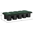 Meridian Furniture Pavilion Green Boucle Fabric Bench