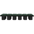 Meridian Furniture Pavilion Green Boucle Fabric Bench