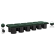 Meridian Furniture Pavilion Green Boucle Fabric Bench
