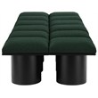 Meridian Furniture Pavilion Green Boucle Fabric Bench