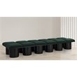 Meridian Furniture Pavilion Green Boucle Fabric Bench