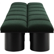 Meridian Furniture Pavilion Green Boucle Fabric Bench