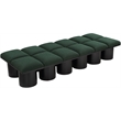 Meridian Furniture Pavilion Green Boucle Fabric Bench